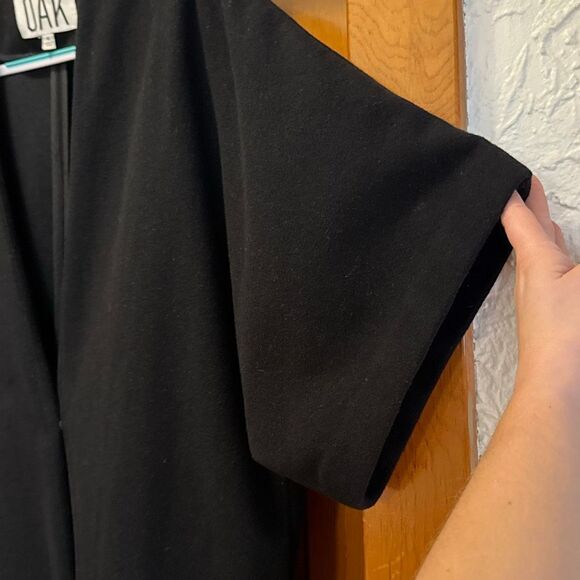 OAK NYC Black Wool Blend Half Sleeve Coat Oversized Women’s Small - Picture 3 of 8